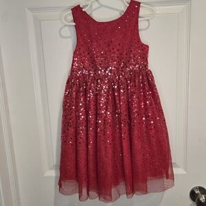 H & M red sequin and tulle sleeveless dress  size 2-3 toddler girl